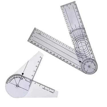 Imagem de Kit Fisioterapia Goniômetro Grande Pequeno Avaliacao Fisica