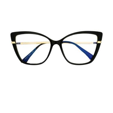 Imagem de Armação Óculos de Grau Feminina Retangular Gatinho Sienna-Feminino