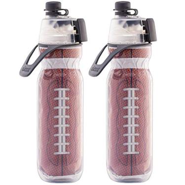 Imagem de O2COOL Garrafa de água de nebulização 2 em 1 Mist N Sip, 590 ml (pacote com 2), garrafa esportiva reutilizável com bico superior e alta taxa de fluxo - livre de BPA, isolada, leve