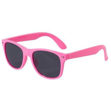 Imagem de Óculos de sol infantis com proteção UV400 – armação leve e flexível – inquebrável, Rosa brilhante, 5 US M Toddler