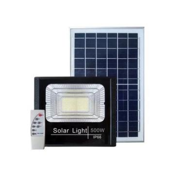 Imagem de Refletor Solar 500w Led 6000k Placa Solar e Controle Remoto - Mayler