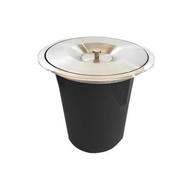 Imagem de Kit Lixeira Embutir Inox 5L + Dosador Inox + Torre de Tomada