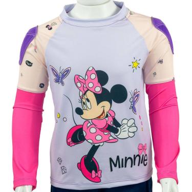 Imagem de Camiseta de Proteção Solar UV 50+ Esportiva Juvenil Gola Redonda Minnie Nathor