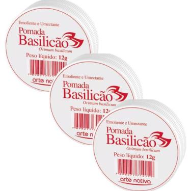 Imagem de Kit 3 Pomada Basilcão 12g Arte Nativa para furúnculo