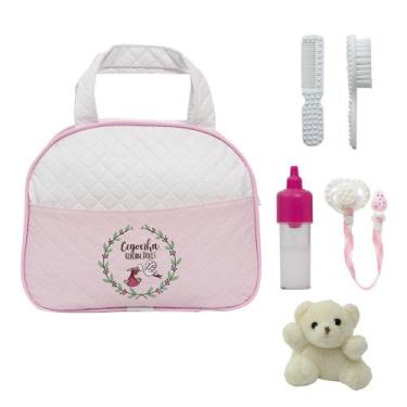 Imagem de Kit Bolsa Saida Maternidade Rosa Escova, Pentinho E Chupeta - Saída Ma