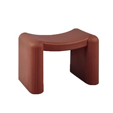 Imagem de ZABEES Banco pequeno para descanso para os pés, banquinho baixo de plástico espesso, multifuncional, varanda, sapato, trocador de sapatos para sala de estar, quarto, assento acolchoado em casa