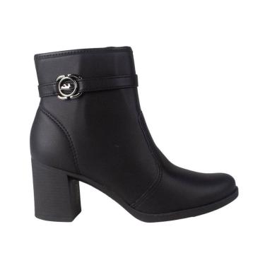Imagem de Bota Dakota DA822 Feminino Preto cano curto salto baixo