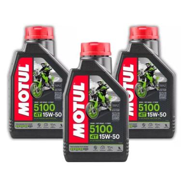 Imagem de Óleo de motor Motul Semi-sintético 5100 15W50 Para Moto 1L