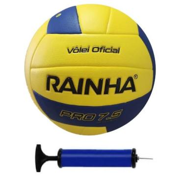Imagem de Bola rainha volei oficial pró 7.5 + bomba de ar
