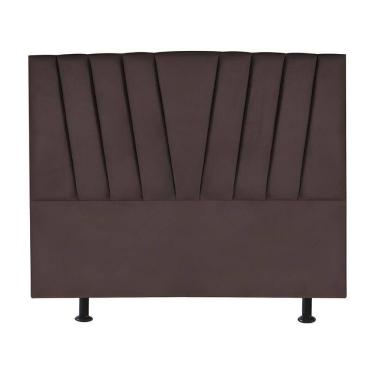 Imagem de Cabeceira Estofada Cama Casal Queen Size 160 Cm Ariel Corino Marrom