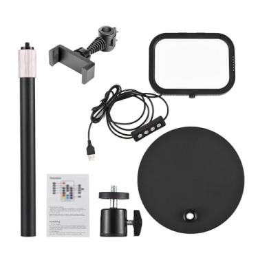 Imagem de Painel de luz de vídeo LED 2 pacotes 12W BI BI cor ajustável Brilho USB Luz de mesa para Zoom Reuniões Photograph (World SpecialCastationV7K-D13575775-1)