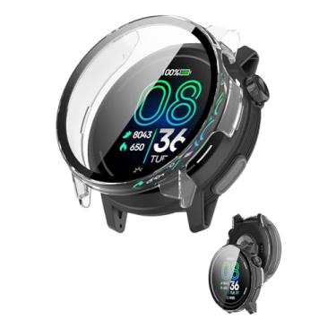 Imagem de Capa para relógio esportivo COROS PACE Pro GPS, capa protetora NOUKAJU de vidro temperado 9H, PC rígido, fácil de instalar, à prova de quedas, à prova de arranhões, capa protetora para Coros PACE Pro