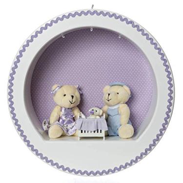 Imagem de Potinho de Mel Nicho 3 Leds Família Urso Quarto Bebê Infantil Menina Lilás