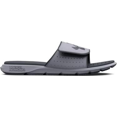 Imagem de Under Armour Sandália masculina Ignite Pro Slide, (103) Cinza moderno/cinza moderno/cinza escuro, 3 Little Kid