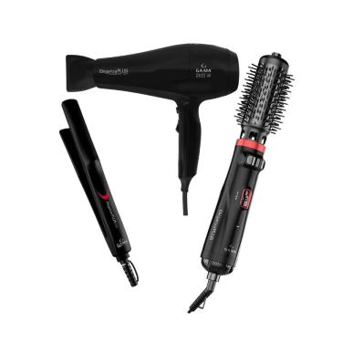 Imagem de Kit Gama Eleganza Plus - Secador 2100W 220V + Escova Secadora Rotativa  Bv + Prancha 220ºc Bv