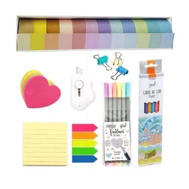 Imagem de Kit Papelaria Organização Em Tons Pastéis