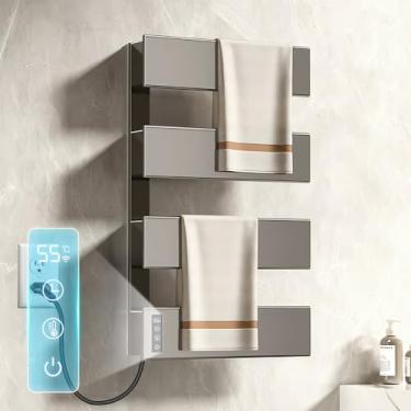 Imagem de 220V Toalheiro Termico, Secador de Toalhas Eletrico, IPX4, Aquecedor de Toalha para Banheiro, Max 65℃, Toalheiro Eletrico, Aquecimento Rápido em 3 Mins, 1,5M Cabo de Alimentação