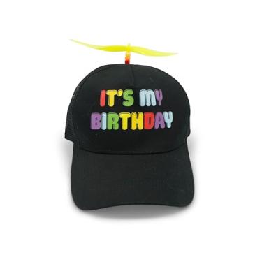 Imagem de GOOFBALLS Chapéu bucket novidade – Chapéu de sol de verão estilo retrô divertido para homens e mulheres, acessório leve e embalável, Chapéu de aniversário com hélice, tamanho �nico