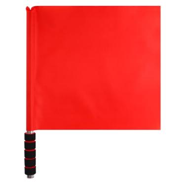 Imagem de Lyreh 1 peça de bandeira de voleibol, bandeiras vermelhas leves de árbitro de vôlei com alça confortável para eventos esportivos, equipamento ergonômico de oficialização com cores de alta visibilidade