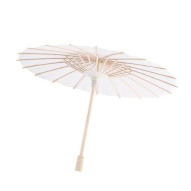 Imagem de SPYMINNPOO Guarda-chuva de , Guarda-sol de a óleo Artesanal para Casamento e Sessões de Fotos, Dossel Branco de Vários Tamanhos para Decoração Diy (Diâmetro 30 cm/11,8 pol.)