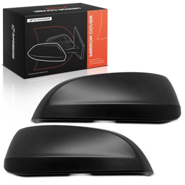 Imagem de A-Premium 2 peças de tampas de espelho retrovisor do lado do motorista e do passageiro - compatível com Toyota RAV4 2019 2020 2021 2022 2023 2024 - preto texturizado, sem furo de seta