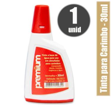 Imagem de TINTA PARA CARIMBO PREMIUM 30ml - Carimbos Premium, Vermelho