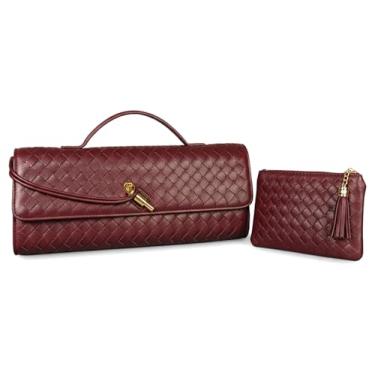 Imagem de Vella Bloom Conjunto de bolsa de 2 peças, Borgonha, Conjunto de bolsa de ombro de luxo