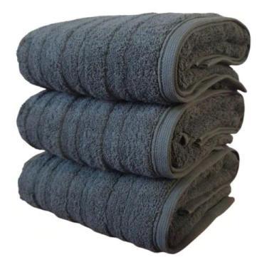 Imagem de Kit 3 Toalha De Banho Grande Grossa 600g Puro Algodão Loft - Fabi Enxo