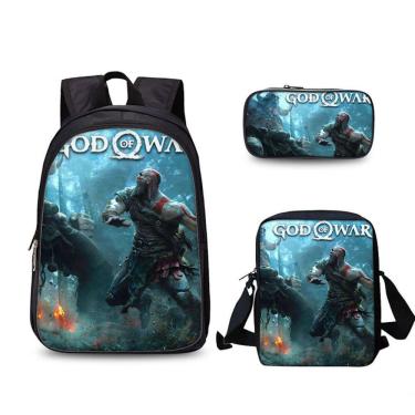 Imagem de Conjunto de mochilas Gods of Wars Anime School, 3 unidades com ombro