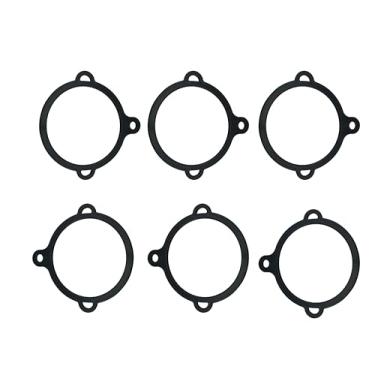 Imagem de CGECGE Pacote com 6 anéis de segurança pretos para garrafa de água. Porta-chaves com fivela de paraquedas de 3 furos para garrafas esportivas, equipamentos de caminhada e uso diário - Ferramenta