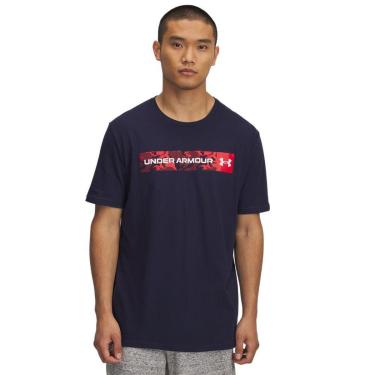 Imagem de Camiseta de Treino Under Armour Camo Chest Stripe Masculina GG Azul-Masculino