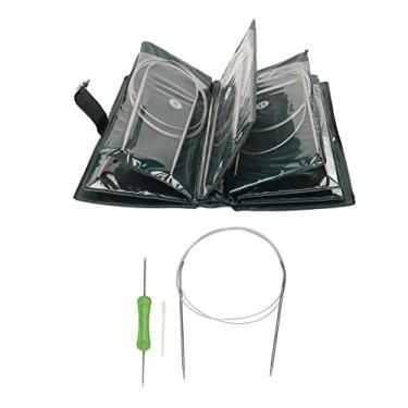 Imagem de Generic Conjunto Completo de Agulhas de tricô Circulares Confortáveis ​​com Bolsa de Armazenamento para Suéteres, Chapéus e Cachecóis DIY para Entusiastas de tricô