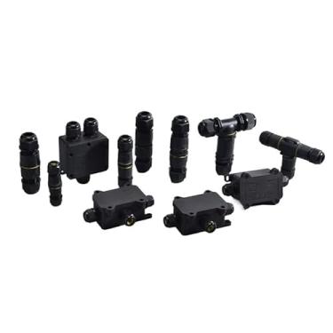 Imagem de ROUPWKWO IP68 Caixa de junção impermeável ao ar livre, conector de cabo, conectores elétricos PC e terminal, projetado para fios enterrados (M20X MINI 3P 9-12MM)