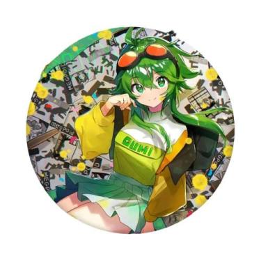 Imagem de Broche Redondo De Lata GUMI De Menina Anime, Acessório Para Roupas E M