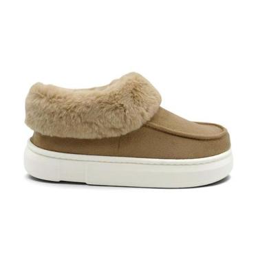 Imagem de Pantufa Feminina Quentinha para Casa Gasf 241918, Bege, 34