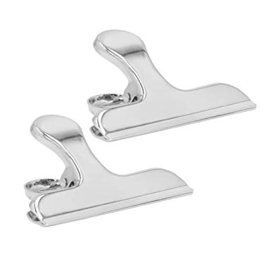 Imagem de Clipes Bulldog, Clipes Premium Metal Strong Force Bag Superfície Brilhante Resistente Durável para Papéis para Fotos para Mapas(Pasta de prata)