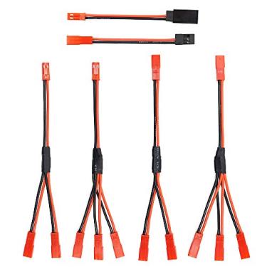 Imagem de 6 peças JST plugue divisor JST macho fêmea Y cabo adaptador paralelo JST Y arnês adaptador JST para JR adaptador para Traxxas TRX-4 RC Carro Crawler caminhão refrigerador ventilador ESC Motor de bateria