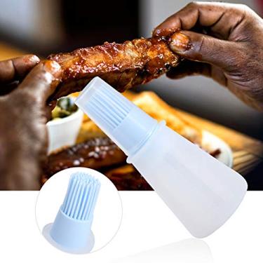 Imagem de Pote de óleo, pote de vinagre à prova de poeira resistente ao desgaste, cabeça de escova de silicone para churrasco de piquenique para casa (azul nórdico)