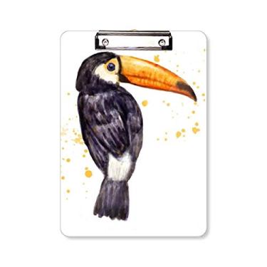 Imagem de Ramphastos Toco Bird Prancheta tropical pasta, bloco de escrita A4