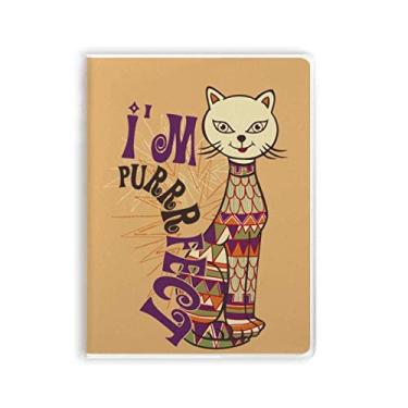 Imagem de Caderno de goma de gato colorido I'm Perfect Slogan