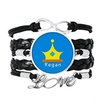 Imagem de OFFbb-USA Pulseira Lord Regan Nobility Dynasty Stephanie com pulseira de couro torcido para presente