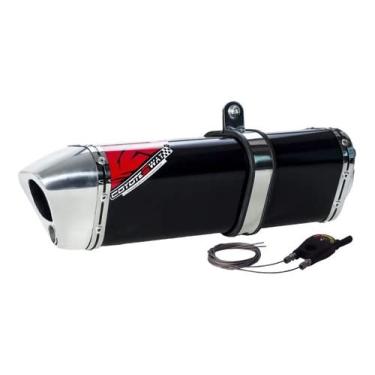 Imagem de Escape/Ponteira Coyote Modelo TRS 2 Way + Mais em Alumínio - CB 300 F Twister - Preto/Cromado