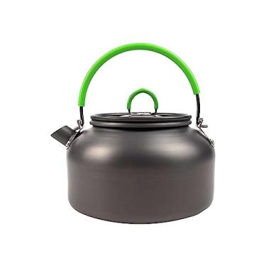 Imagem de Garende Chaleira de acampamento chaleira de café bule de chá ao ar livre chaleira de água para cozinhar viagens caminhadas, Alça verde