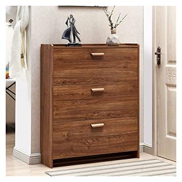 Imagem de prateleira de sapatos Armários de sapato Armazenamento de porta de casa Ultra-fino 17cm Organizador de sapato Simplicidade moderna Shoerack Grande espaço de sapato de madeira Sapateira Empilhável