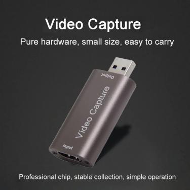 Imagem de Placa de captura de vídeo para transmissão ao vivo  USB 2.0  3.0  compatível com 4K HDMI  caixa de