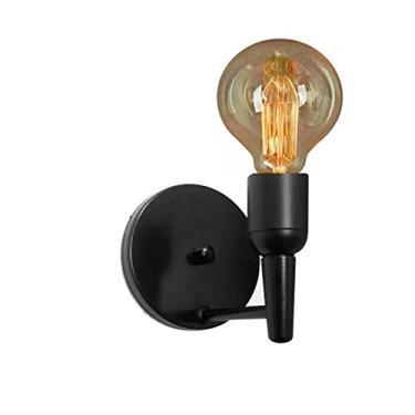 Imagem de Arandela Retro Suporte para Lâmpada, Vivare Iluminação, Arandela Parede2028/1 PRAR, Preto, Pequena