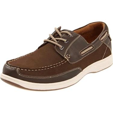 Imagem de Florsheim Sapato náutico masculino Lakeside Oxford, Nobuck marrom, 38