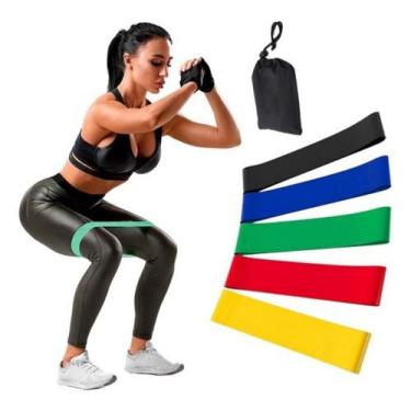 Imagem de Kit 5 Faixa Elástica Super Mini Band Para Treino Exercícios - Pulsy