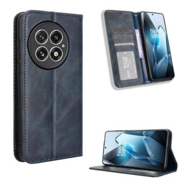 Imagem de Kukoufey Capa protetora compatível com OnePlus 13, capa carteira de couro flip compatível com OnePlus 13 5G PJZ110 capa azul
