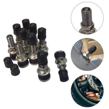 Imagem de Bico De Ferro Para Roda De Moto Pneu Sem Câmara 10 Unidades - BRAMAIS